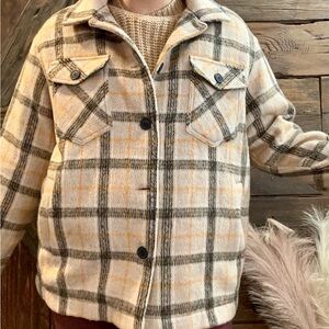 Sebby Plaid Coat Women’s Size XL